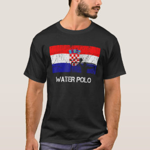 T-shirt Croatie Drapeau Polo Cadeau Pour Water Polo Player