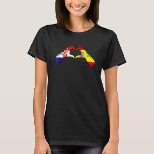 T-shirt Croatie Espagne Drapeau Coeur croate espagnol