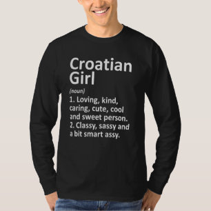 T-shirt Croatie Fille Croatie drôle Pays Accueil Racines D