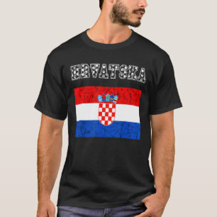 T-shirt Croatie Hrvatska Soccer Team Croatie Pride Croati