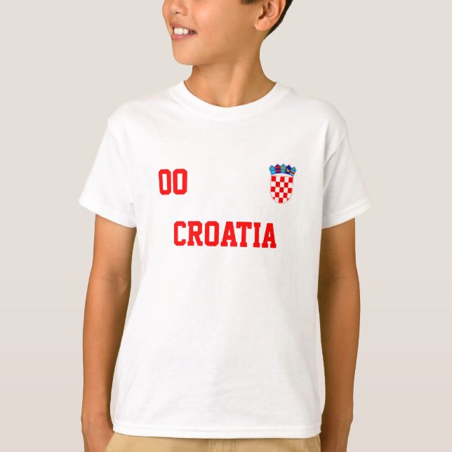 T-shirt Croatie Nom Et Numéro Personnalisés Football Jerse (Devant)