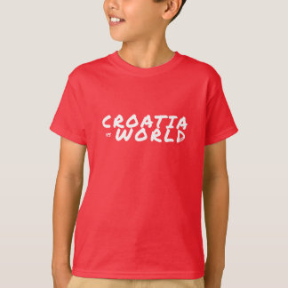 T-shirt CROATIEvs WORLD Basique Rouge
