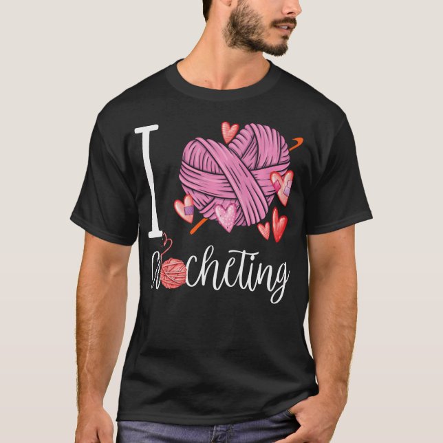 T-shirt Crochet cœur j'aime (Devant)