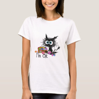 T-shirt Crochet Et Tricot Im Ok Drôle Chat Crochet Knit