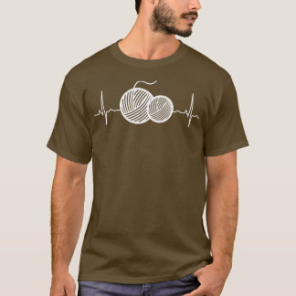 T-shirt Crochet Fil de Crochet battement de coeur