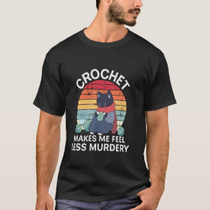 T-shirt Crochet Grumpy Chat Funny Tricot Amateurs de fils