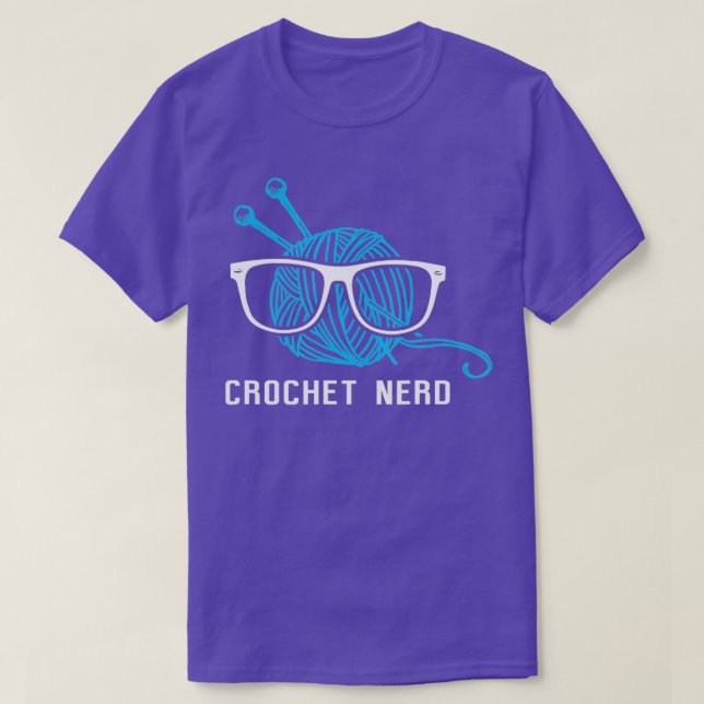 T-shirt Crochet NERD grand-mère, Tricot Crochet drôle (Design devant)
