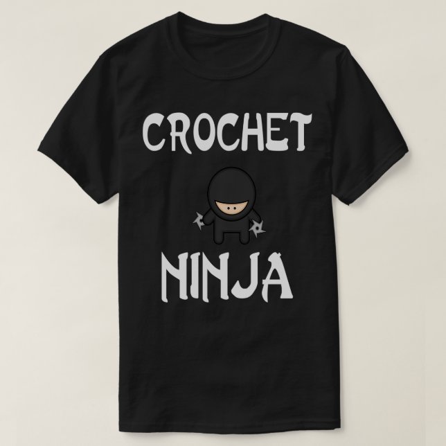 T-shirt Crochet Ninja Funny shuriken Ninjas Crochet (Design devant)