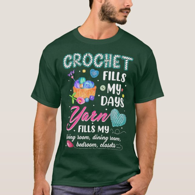 T-shirt Crochet Remplir Mes Jours Fer Remplir Mon Salon (Devant)