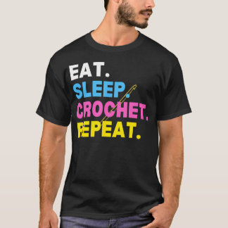 T-shirt Crochet Tricot Travail Aiguille Manger Dormir Croc