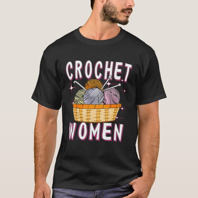 T-shirt Crochet Woman Crochet Hook Wool Mesh Needle Croche (Devant)