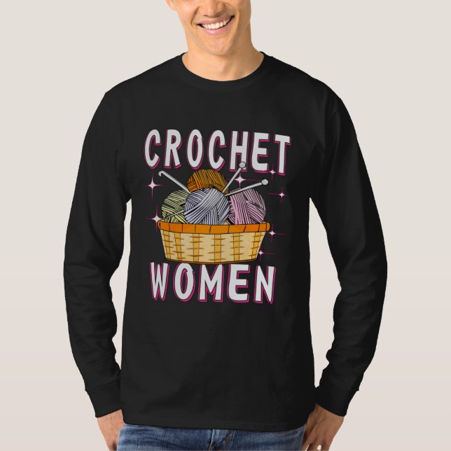 T-shirt Crochet Woman Crochet Hook Wool Mesh Needle Croche (Devant)