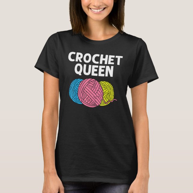 T-shirt Crocheter Tricot Quilting Coudre femmes filles (Devant)