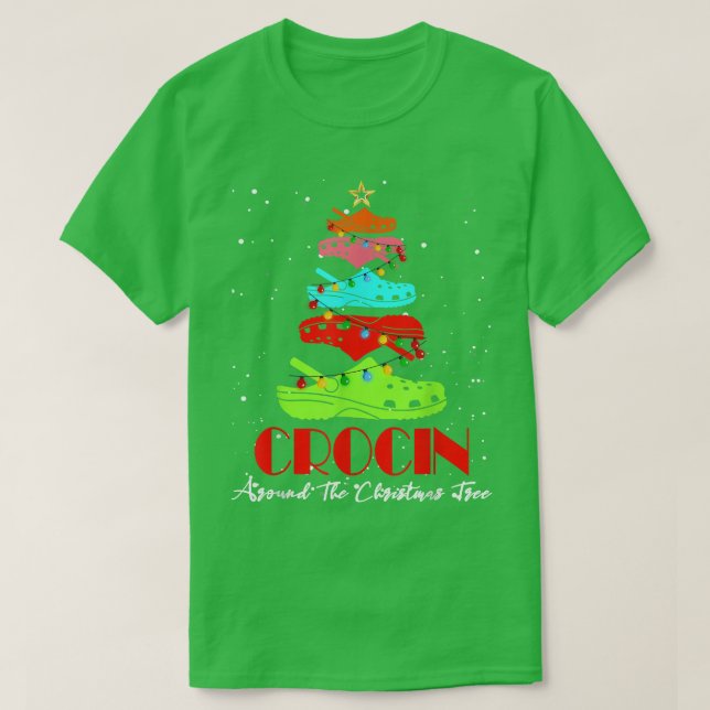 T-shirt Crocine autour de l'arbre de Noël 201 (Design devant)