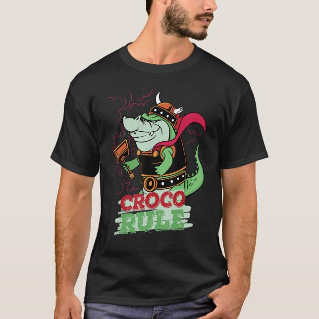 T-shirt Croco Rule Crocodile animal sauvage (Devant)