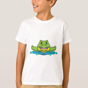 T-shirt Crocodile à nager dans l'eau