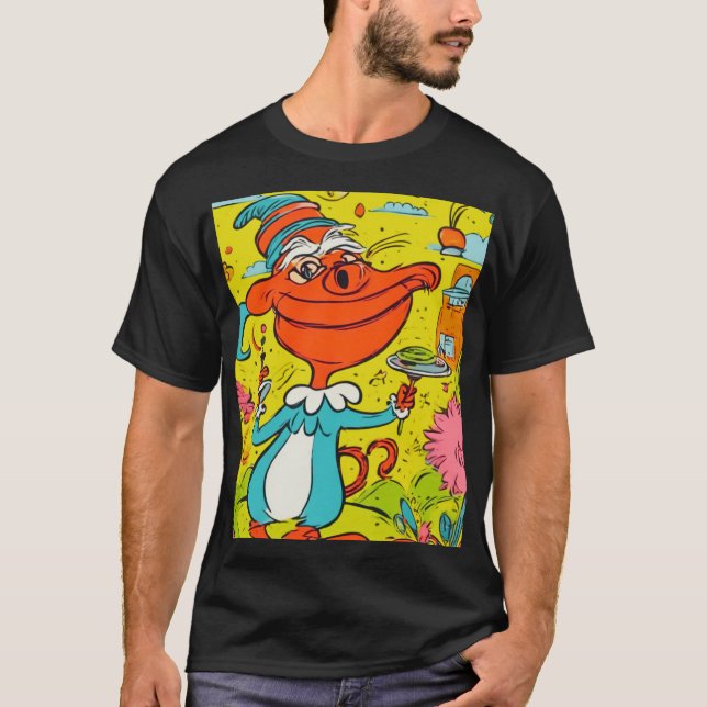 T-shirt crocodile Abstrait (Devant)