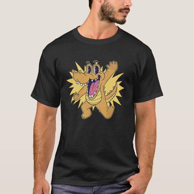 T-shirt crocodile alligator reptile animals (Devant)