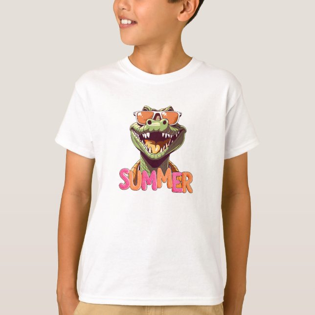 T-shirt Crocodile Ambiance Estivale (Devant)