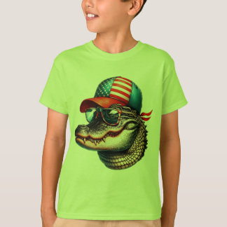 T-SHIRT CROCODILE AMÉRICAIN