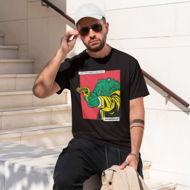 T-shirt Crocodile Arme à feu animal (Créateur téléchargé)