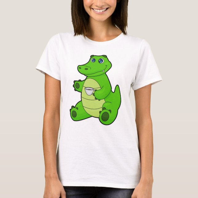 T-shirt Crocodile avec Coupe de Café (Devant)
