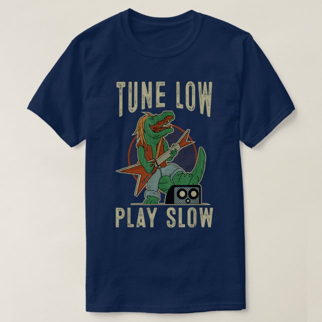 T-shirt Crocodile Basse Guitare Tune Faible Jeu Lent Bassi (Design devant)
