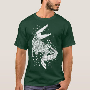 T-shirt Crocodile blanc