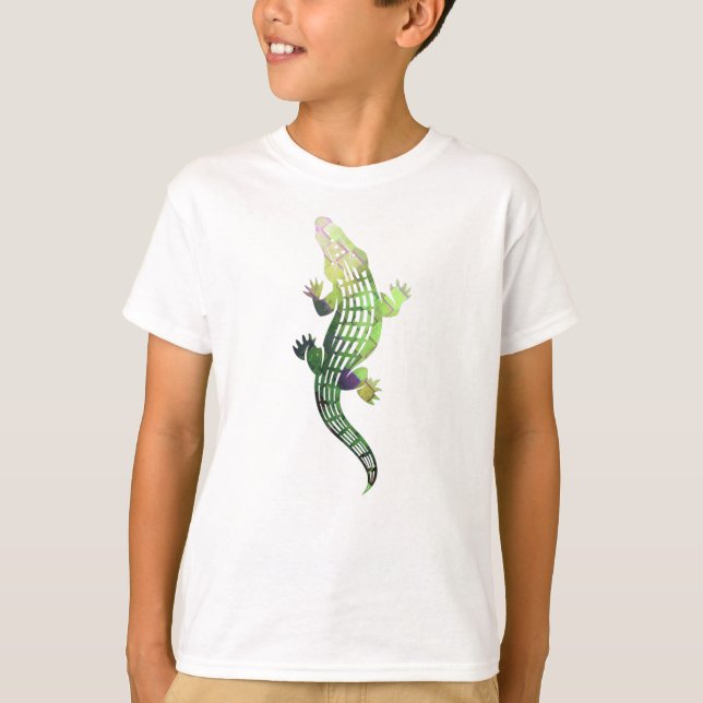 T-shirt crocodile coloré (Devant)