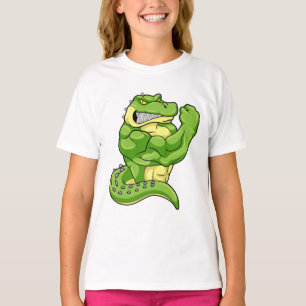 T-shirt Crocodile comme Bodybuilder & grands Muscles