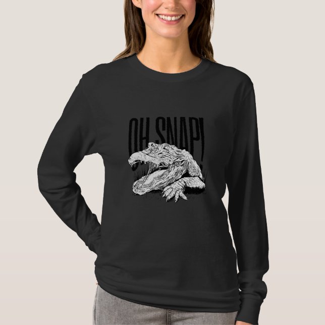 T-shirt Crocodile croc effrayant créatures dents (Devant)