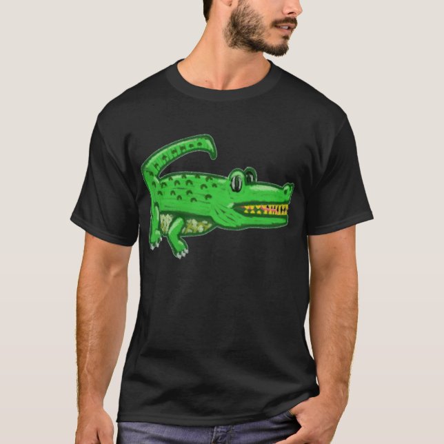 T-shirt Crocodile de bande dessinée (Devant)