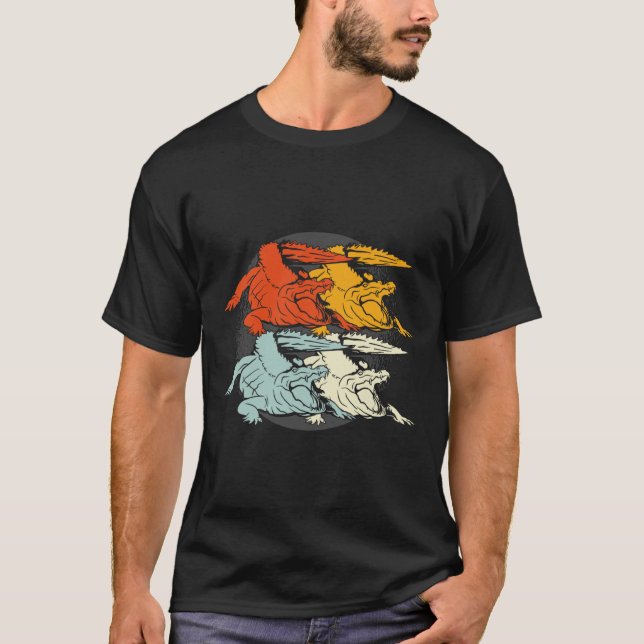 T-shirt Crocodile de l'alligator pop art (Devant)