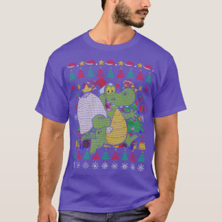 T-shirt Crocodile de Noël laid Père Noël