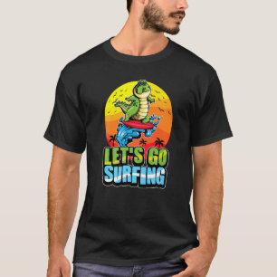 T-shirt Crocodile de surf cool Surf Été Océan & Vagues