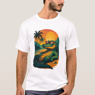 T-shirt Crocodile d'été sans fin - Rétro