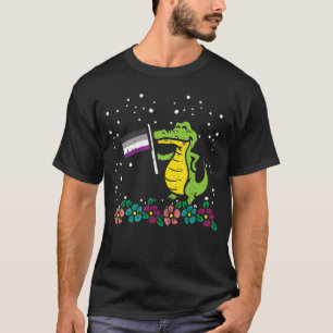 T-shirt Crocodile Drapeau Asexuel Animal Ace Pride Lgbtq W