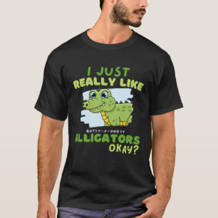 T-shirt Crocodile Drôle J'Aime Vraiment Les Alligators D'A