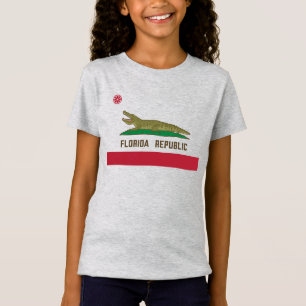 T-Shirt Crocodile du drapeau de la République de Floride
