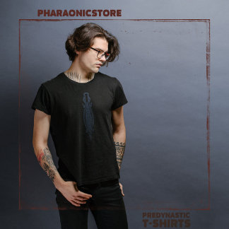 T-shirt Crocodile égyptien prédynastique noir et bleu