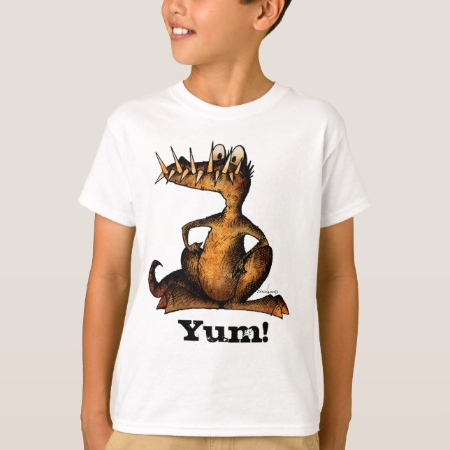 T-shirt Crocodile fait sur commande de monstre d'enfants (Devant)