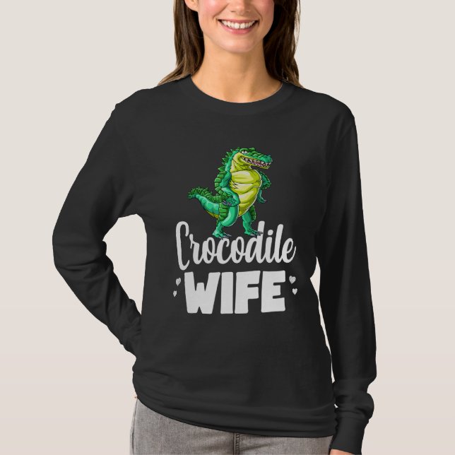 T-shirt Crocodile Femme Alligator Reptile Animal (Devant)