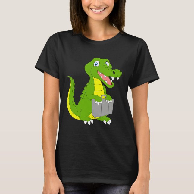 T-shirt Crocodile goes on holiday mode holiday summer fami (Devant)