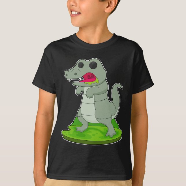 T-shirt Crocodile Halloween Zombie (Devant)