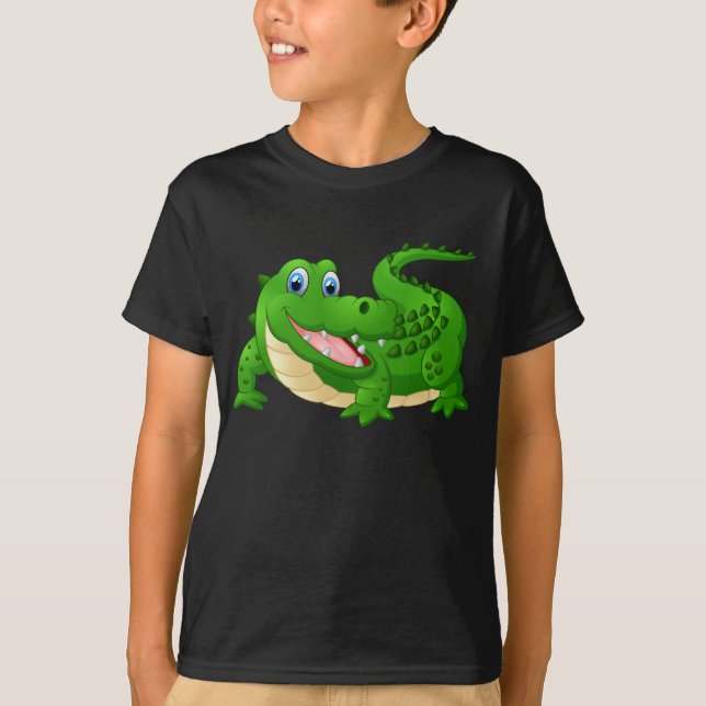 T-shirt Crocodile heureux Animé (Devant)