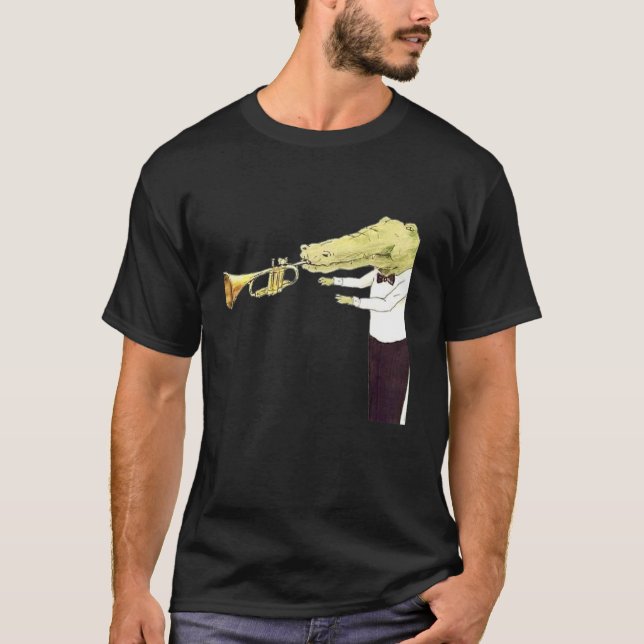 T-shirt Crocodile Jouer Trumpet drôle Costume d'Halloween (Devant)