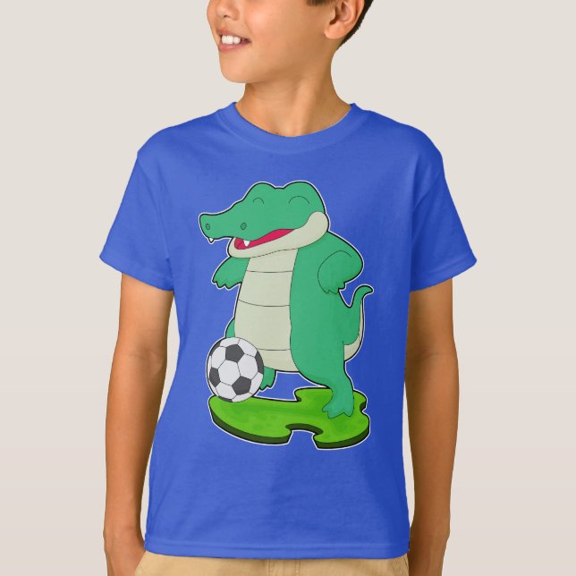 T-shirt Crocodile joueur de football Soccer (Devant)