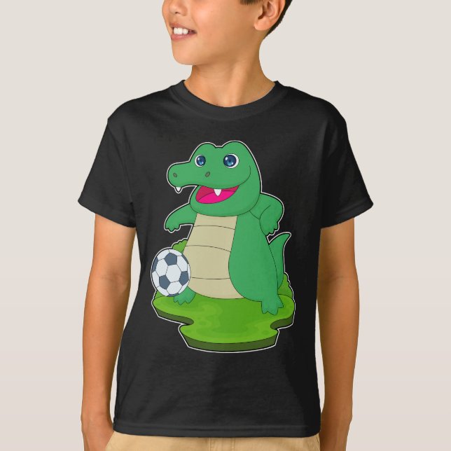 T-shirt Crocodile joueur de football Soccer (Devant)