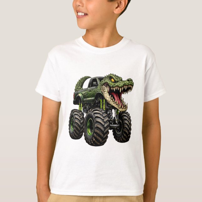 T-shirt Crocodile Monster Truck Tout-Terrain (Devant)