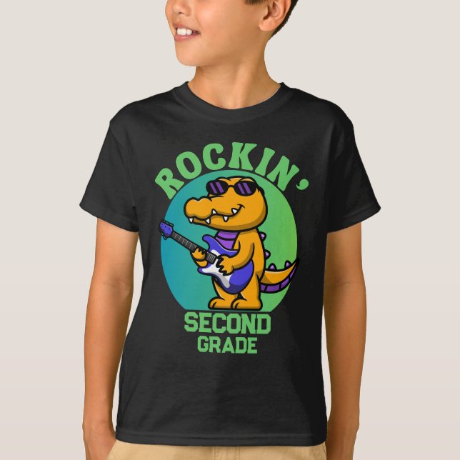 T-shirt Crocodile Musical Retour À L'École Niveau Customis (Devant)